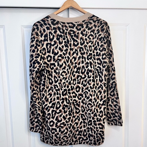 Open front leopard print cardigan - Picture 7 of 9